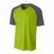 A4 N3373 Adult Polyester V-Neck Strike Jersey with Contrast Sleeve