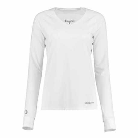 Holloway 222770 Women's Electrify CoolCore Long Sleeve V-Neck T-Shirt