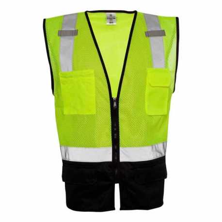 Kishigo 1509 Black Bottom Mesh Class 2 Vest