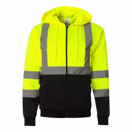 Kishigo JS102-103 Hi-Vis Full-Zip Hooded Sweatshirt