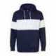 MV Sport 22709 Classic Fleece Colorblocked Hooded Sweatshirt