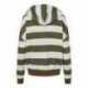 MV Sport W21721 Women's Striped Fleece Boxy Hooded Sweatshirt