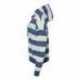 MV Sport W21721 Women's Striped Fleece Boxy Hooded Sweatshirt