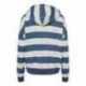 MV Sport W21721 Women's Striped Fleece Boxy Hooded Sweatshirt