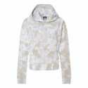 MV Sport W23718 Women's Sueded Fleece Tie-Dyed Crop Hooded Sweatshirt