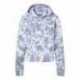 MV Sport W23718 Women's Sueded Fleece Tie-Dyed Crop Hooded Sweatshirt