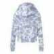 MV Sport W23718 Women's Sueded Fleece Tie-Dyed Crop Hooded Sweatshirt