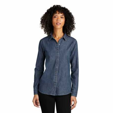 Port Authority LW676 Ladies Long Sleeve Perfect Denim Shirt