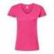 Tultex 214 Women's Fine Jersey V-Neck T-Shirt