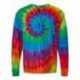 Dyenomite 240MS Multi-Color Spiral Tie-Dyed Long Sleeve T-Shirt