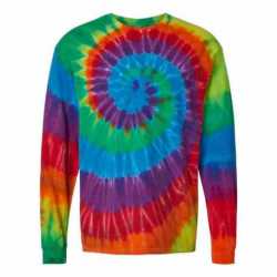 Dyenomite 240MS Multi-Color Spiral Tie-Dyed Long Sleeve T-Shirt