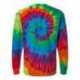 Dyenomite 240MS Multi-Color Spiral Tie-Dyed Long Sleeve T-Shirt