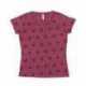 Code Five 3629 Women's Star Print Scoop Neck Tee